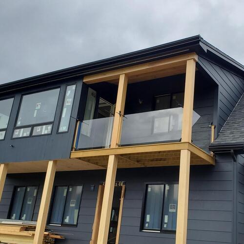 New Glass railings and windows installed by Top Notch Custom Glass in Manchester NH
